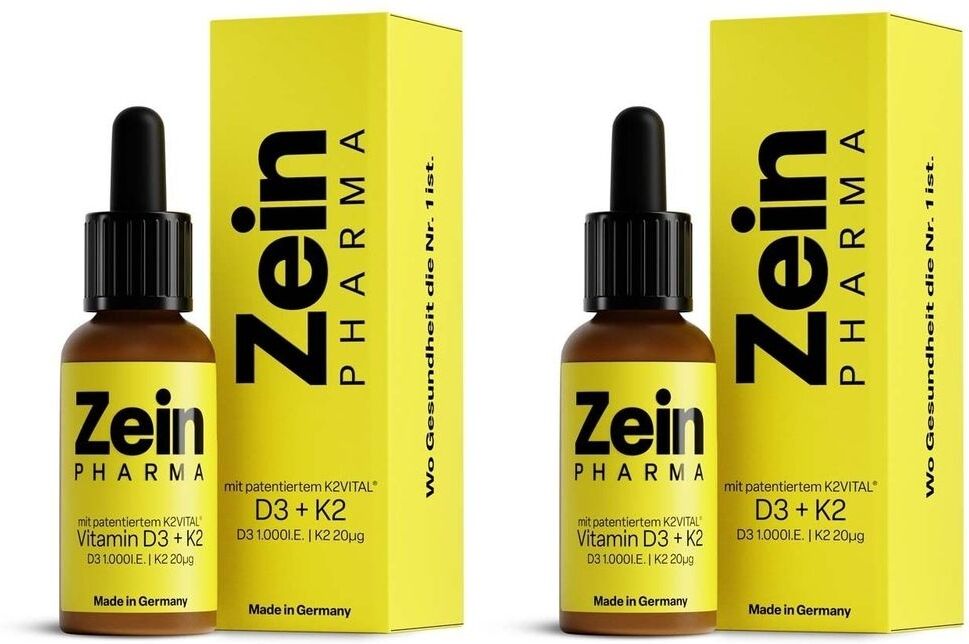 Zein Pharma Vitamin D3+K2 Mk-7 Tropfen z.Einnehmen hochdosiert 2x 2x25 ml zum Einnehmen