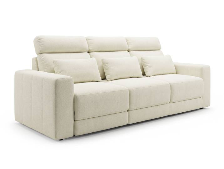 Canapé 3 places électrique Malta Beige - Basika