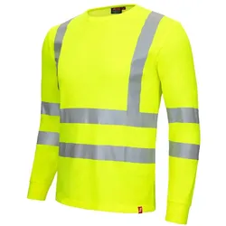 AS Arbeitsschutz Nitras Motion Tex VIZ Warnschutz-Langarmshirt | Gr. S | neongelb