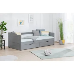 TiCAA Funktionsbett Sofabett  "Melinda" Kiefer massiv
