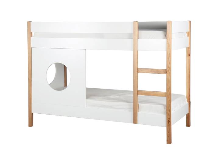 Hochbett Vamon natur/weiss Pinie 90 x 200 cm - Hochbett