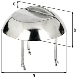 GAH Alberts Auflaufstütze Alu-Guss anschr.Betonanker 65mm - 410476