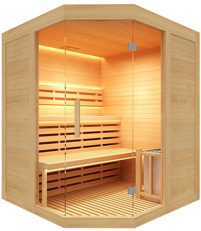 France Sauna Sauna Traditionnel Sense Angulaire 3 places