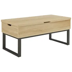 Helloshop26 - Beistelltisch mit aufklappbarer Tischplatte Eichenoptik