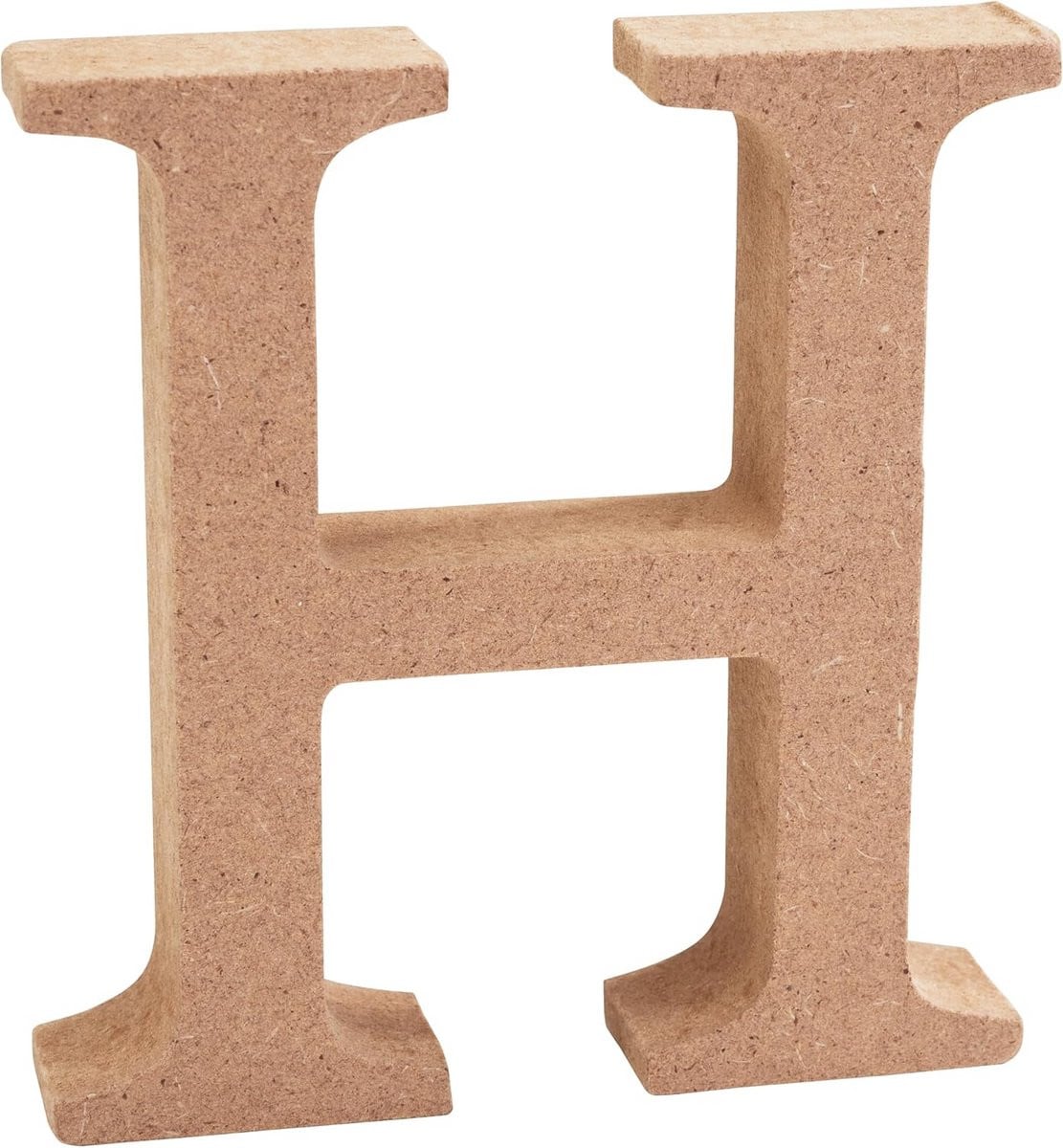 Onbehandelde houten letters van MDF voor persoonlijke decoratie, 8 x 15 cm