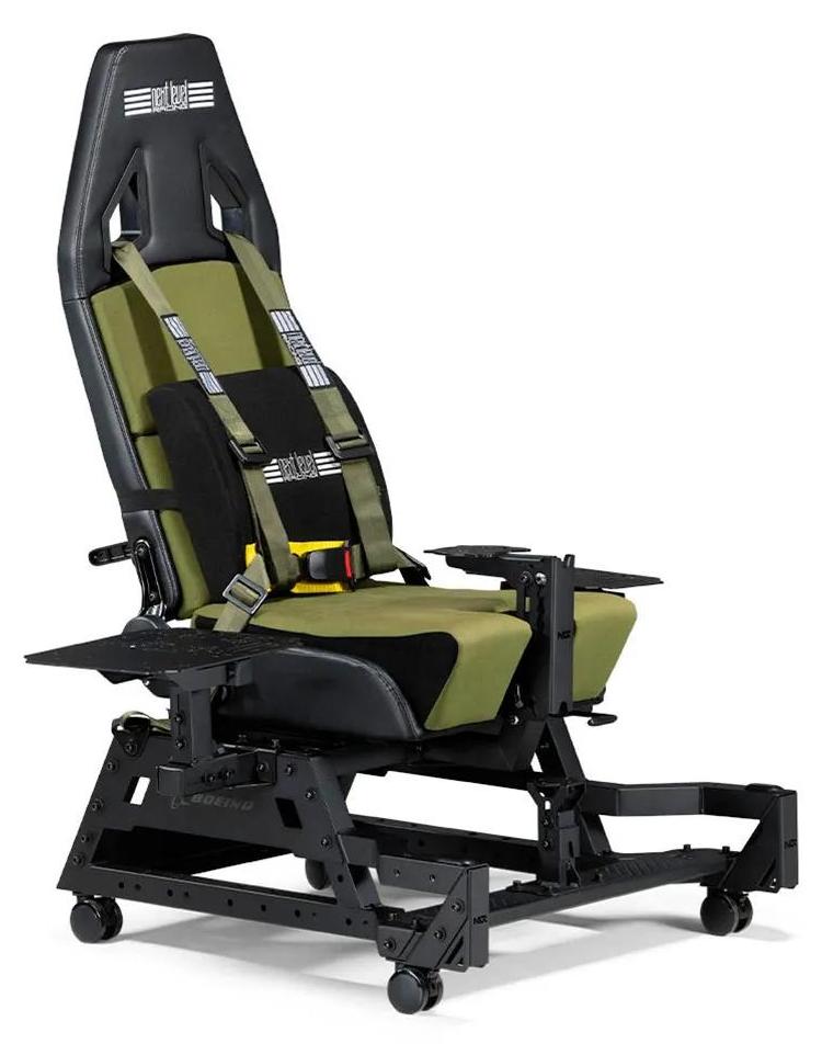 Next Level Racing Flugsimulator-Sitz Pro, Boeing Military Edition, schwarz-oliv