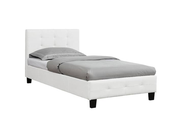CARO-Möbel Polsterbett Ohio 90x200 cm weiß, Weiß, Mode, 90x200 cm, Schlafzimmer, Betten, Polsterbetten