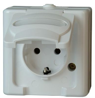 Kopp APWG Blue Electric 1033.0200.7 Schuko stopcontact, 1-voudig, arctisch wit