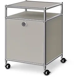Tchibo - Rollcontainer Metall »Cn3« mit 1 Klappenfach - 40x40x58cm - hellgrau -