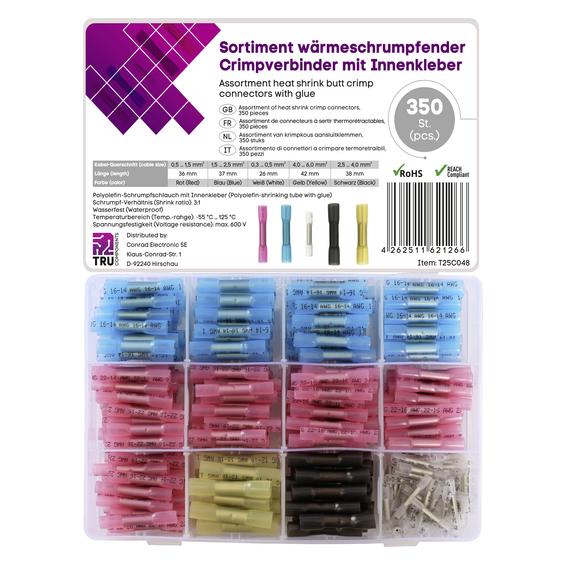 Tru Components T25C048 Stossverbinder mit Schrumpfschlauch 0.3 mm² 6.0 mm² Vollis (T25C048)