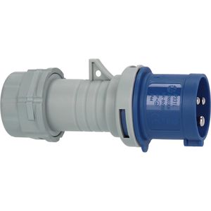 Brennenstuhl CEE-Stecker 1081010100 Camping, 3-polig, 230 V, blau, IP44 Spritzwasserschutz, Spannungsanzeige, 16 A