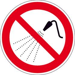 SAFETYMARKING Verbotsschild Mit Wasser spritzen verboten Folie selbstklebend (Ø) 200 mm 1 St. 21.0914