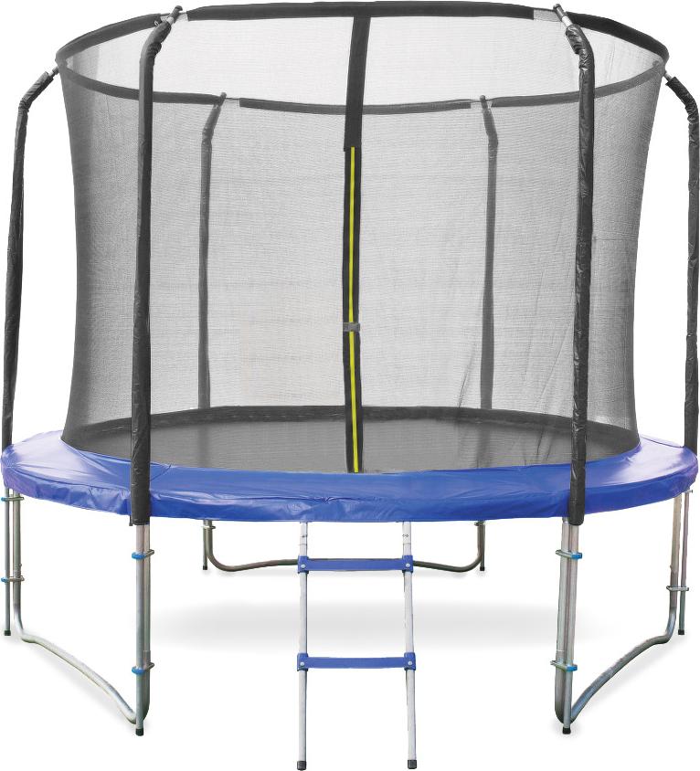 DELUXE Trampolin, 305 cm Durchmesser, inklusive Sicherheitsnetz und Leiter