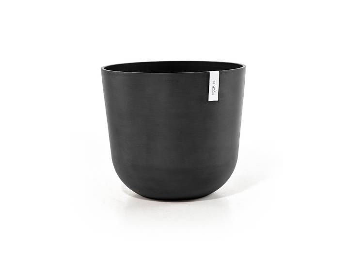 Blumentopf ECOPOTS Oslo 55 Dunkel , grau, H:47,9cm Ø:55cm, Kunststoff, Pflanzgefässe, Blumentopf