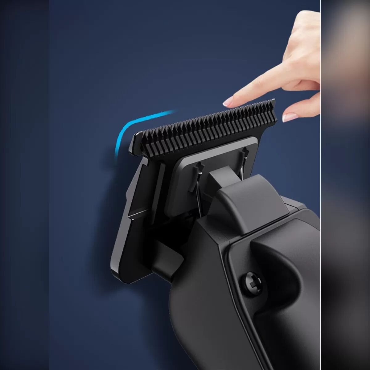 INF Professioneller Pompadour-Haar-Carving-Trimmer – ABS Schwarz, 1800mAh, 10w Präzisions R-Klinge