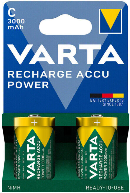 Varta Batterie RECH.ACCU C 2 pcs blister NiMH Capacité 3000 mAh (56714101412)