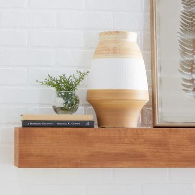 ARCILLA ELEMENTAL Brown Ceramic Handmade Decorative Vase with Terracotta Accents
