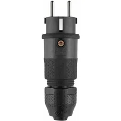 ABL Schutzkontaktstecker 16A 250V Kunststoff IP54 ger schwarz 100000068