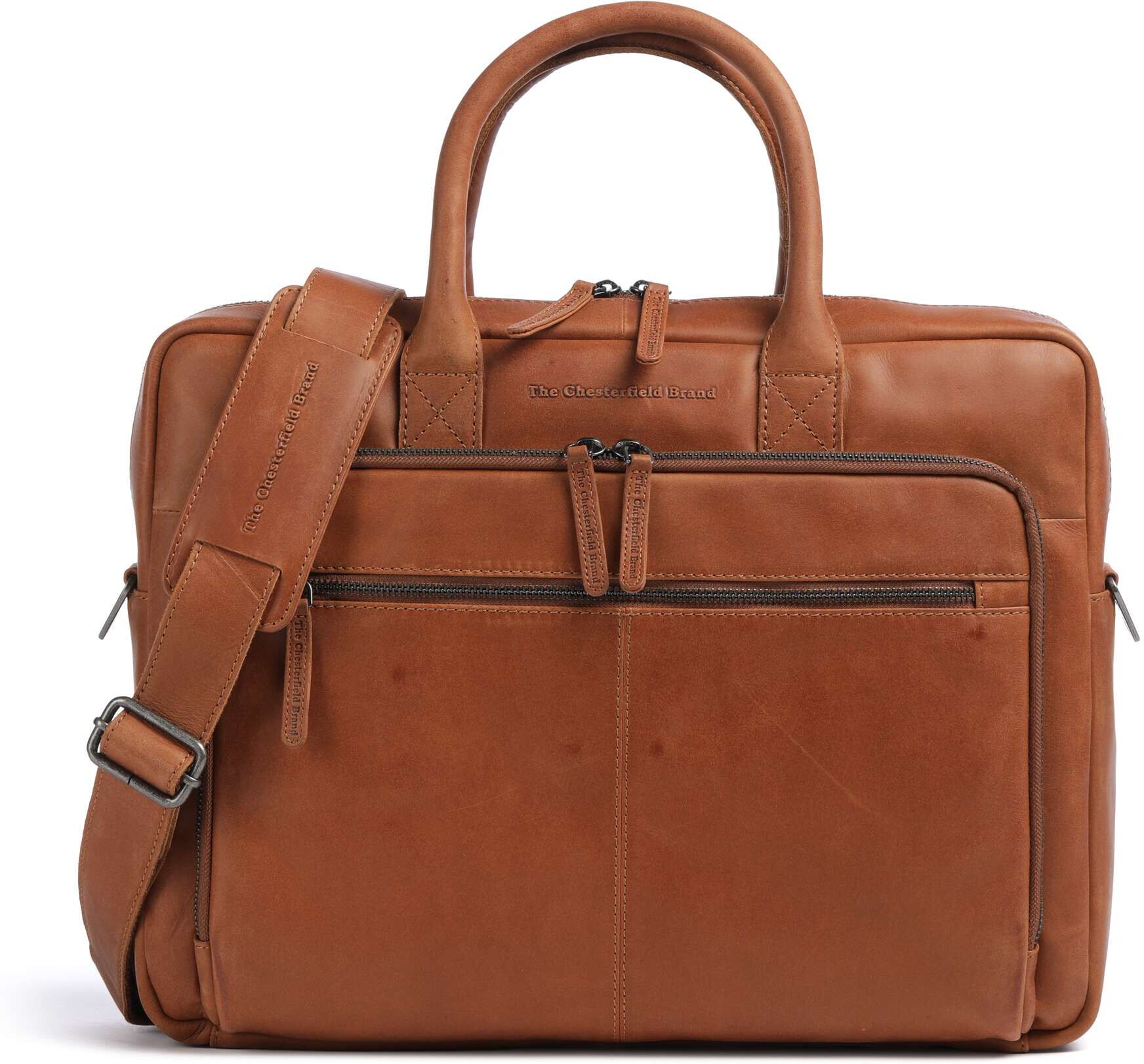 The Chesterfield Brand Wax Pull Up Cow Tacama Laptoptasche, braun