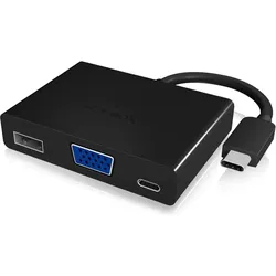 Icy Box Ib-Dk4032-Cpd (USB-C, 3 Ports), Dockingstation + USB Hub, Schwarz