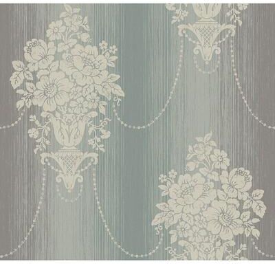 Seabrook Designs Shakespeare Floral Chandelier Unpasted Wallpaper