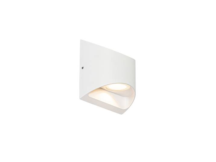 Applique murale extérieure moderne blanche avec LED 2 lumières