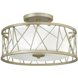 Elstead Lighting, Deckenleuchte, Nest Deckenleuchte E27 3-fach Blattsilber (E27)