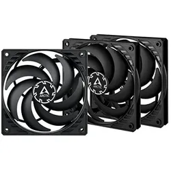 Arctic P12 Slim PWM PST Schwarz (3er-Pack) - 120mm