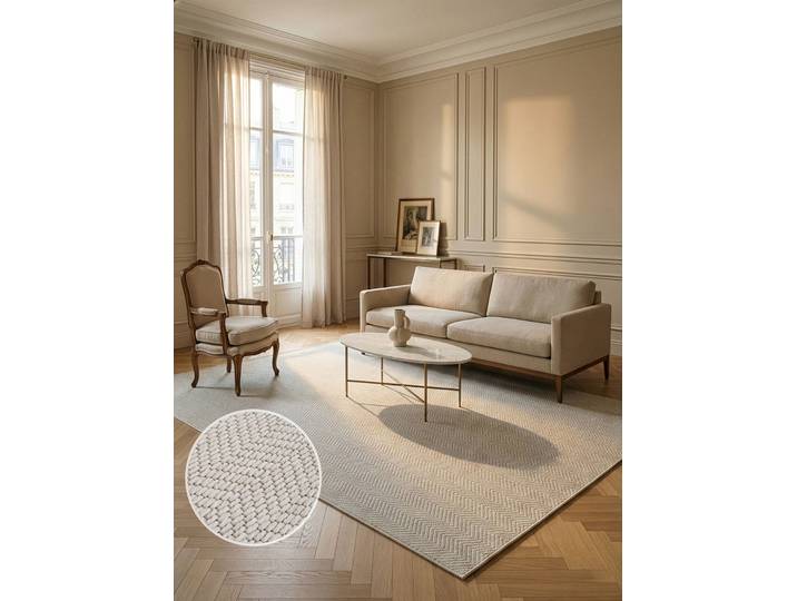 Teppich OTTO HOME Nollan, In- und Outdoor geeignet, Balkon, Camping , beige (cream), B:77cm H:8mm L:150cm, Kunstfaser, Teppiche, Teppich, Wetterfest & UV-beständig, Sisal-Optik, Esszimmer, Wohnzimmer