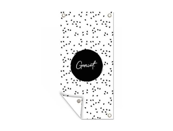 Tuinposter - 80x160 cm - Quotes - Geniet - Zomer - Tekst