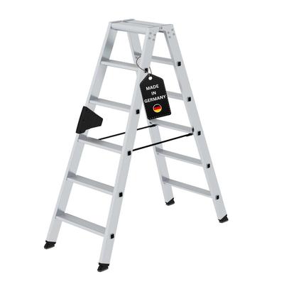 PROREGAL Stufen-Stehleiter beidseitig begehbar 2x6 Stufen