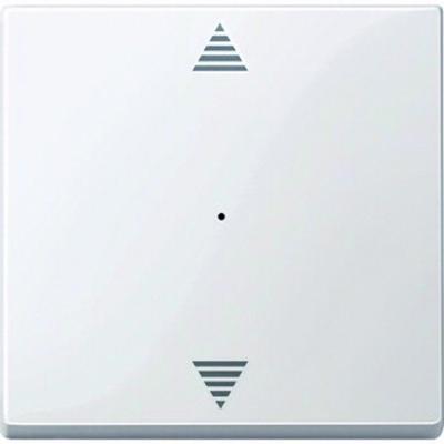 Merten System M Kontrollwippe, Jalousie, polarweiß, glänzend, Symbol Pfeile