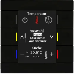 MDT BE-BZS8606.01 KNX Bedienzentrale Smart 86 mit Farbdisplay, Kunststoff, Schwarz matt BEBZS860601