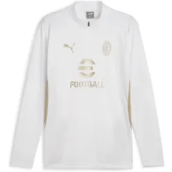 Puma, Herren, Sportshirt, ACM Training 1/4 Zip Top (S), Gold, Weiss