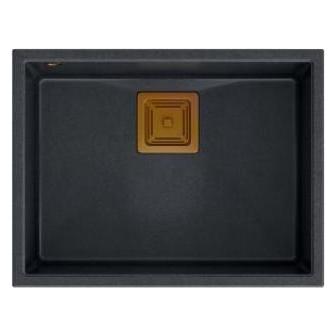 Q Company DAVID 50 GraniteQ juodos deimantinės kriauklės (42 cm) (39221000)