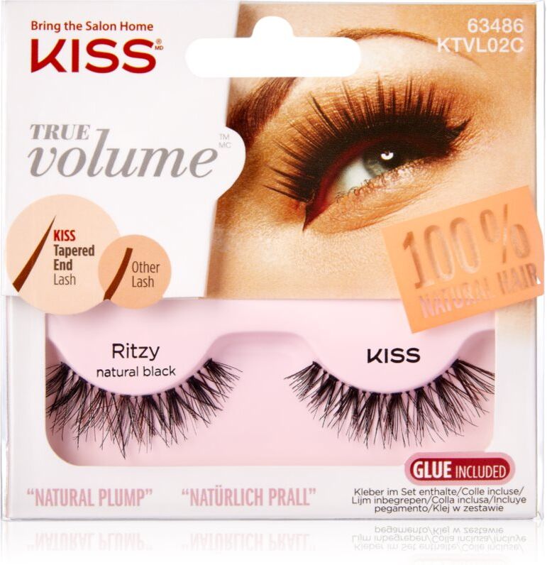 Kiss True Volume Ritzy faux-cils Natural Black 1 une paire de