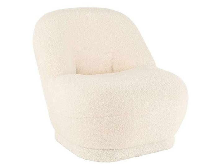 Fauteuil Design Bouclette  Teddy  88cm Blanc