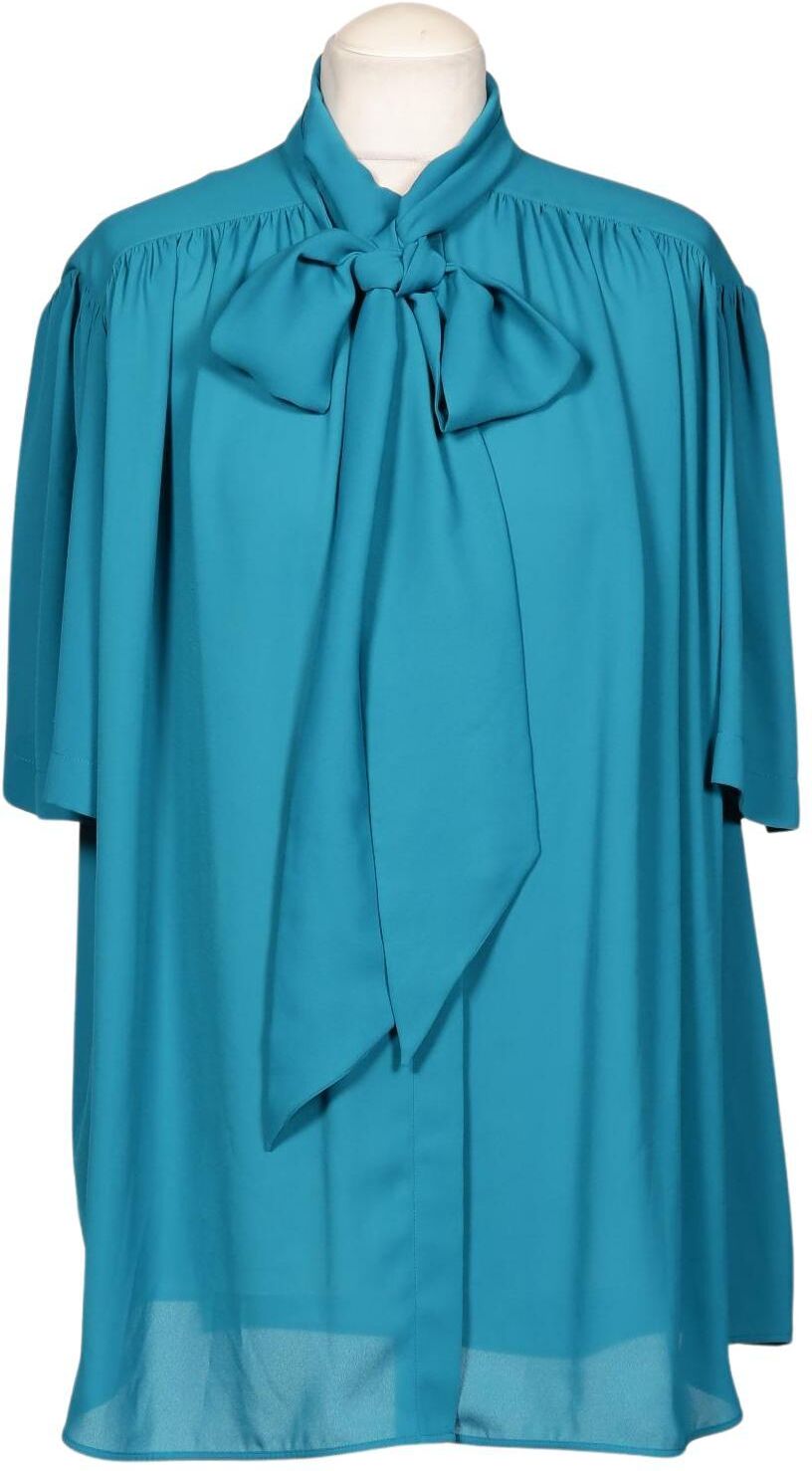 Balenciaga Damen Bluse, Türkis, Gr. EU 32 (IT 38), Synthetik - Second Hand