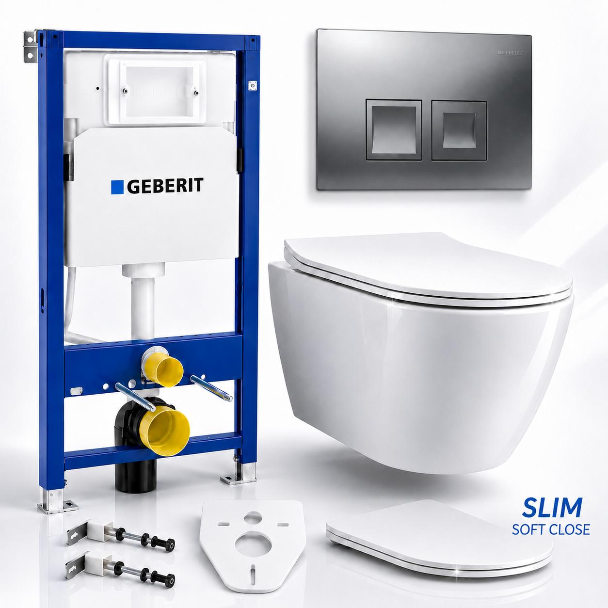 Geberit Vorwandelement WC-Schüssel Betätigungsplatte Delta25 | BADLAND ROLO