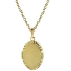 trendor 75745 Damen Medaillon mit Halskette Gold auf Silber 925, 40 cm