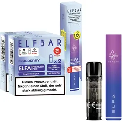 ELFBAR ELFA Starterset Purple Blueberry 2.0% je 2 Pods, 2er Pack