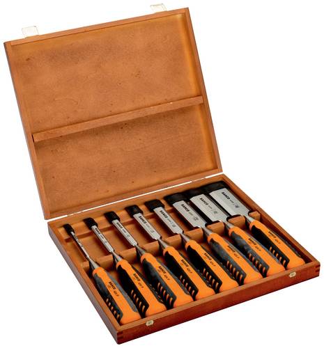 Bahco Stechbeitel-Satz, 6,10,12,16,18,25,32,36 mm, in Holzbox 424P-S8-EUR