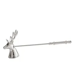 EDZARD Kerzenlöscher Flammentöter Hirsch, edel versilbert, anlaufgeschützt, Länge 26 cm