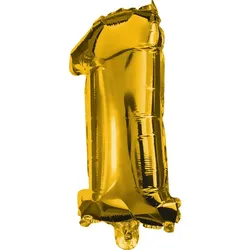 Procos - Folienballon - Zahl »1« (33cm, gold)