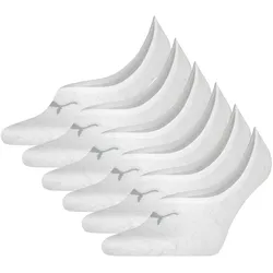 PUMA Unisex Füßlinge, 6er Pack - Footie, einfarbig Elfenbein / EUR 35-38