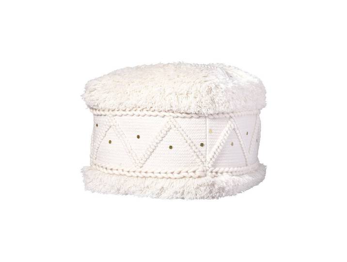 Kayoom Pouf, Creme, Textil, Füllung: EPS Mikroperlen, 50x45x50 cm, Poufs