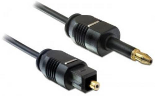 Delock 82875 Toslink Audio Anschlusskabel [1x Toslink-Stecker (ODT) - 1x Toslink-Stecker (ODT)] 1m Schwarz