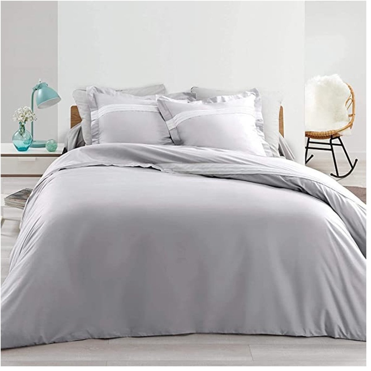 Percale dekbedovertrek Astoria Grey