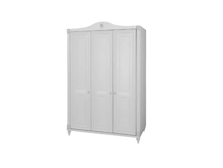 Xlmoebel Kleiderschrank Luxuriöser weißer Holzschrank für das Kinderzimmer (Kleiderschrank) Hergestellt in Europa