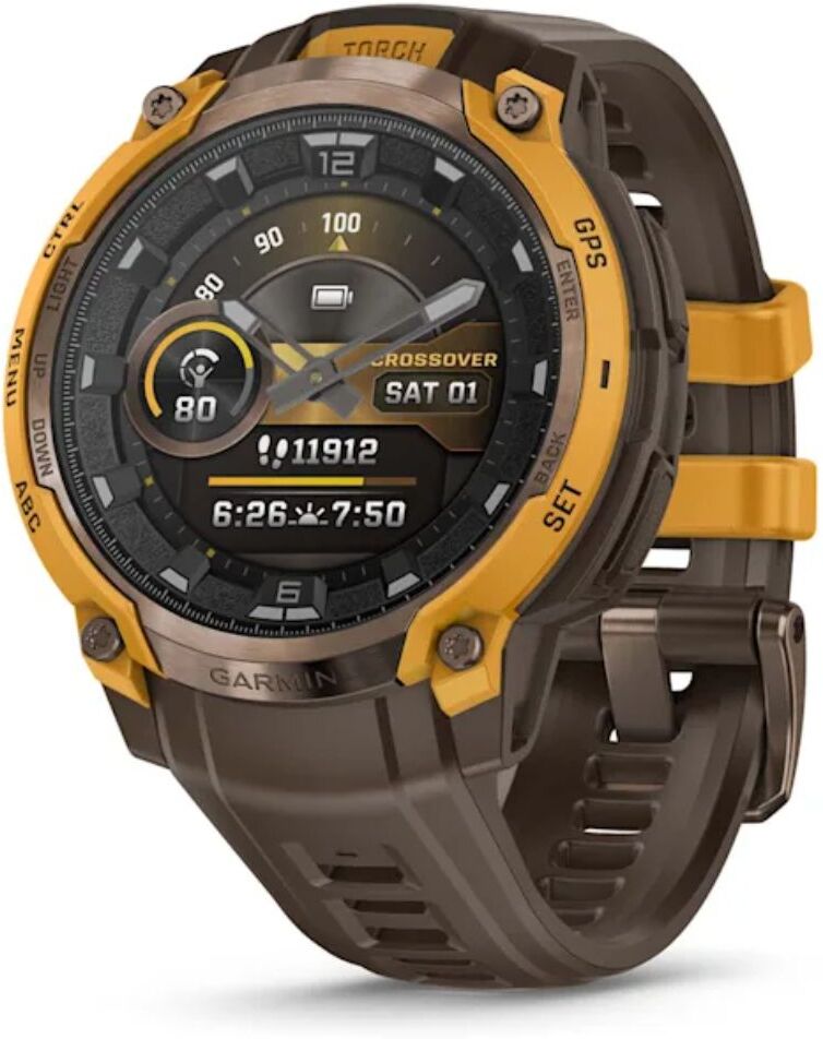 Garmin Instinct Crossover AMOLED, pronssi ja auringonkeltainen,